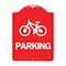 Signmission D4-3 Bicycle Parking Bicycle Parking, Red & White Aluminum Sign, 18" x 24", RW-1824-24199 A-DES-RW-1824-24199 - alternate 1